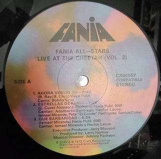 Fania All Stars : "Live" At The Cheetah (Vol. 2) (LP, Album, RE, RM, Gat)