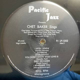 Chet Baker : Sings And Plays With Bud Shank, Russ Freeman And Strings (LP, Album, Mono, RE, 180)