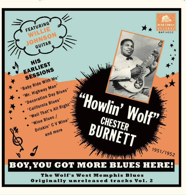 Howlin' Wolf Featuring Willie Johnson (4) : Boy, You Got More Blues Here! Originally Unreleased Tracks, Vol.2 (10",45 RPM,Album)