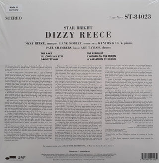 Dizzy Reece : Star Bright (LP,Album,Reissue,Stereo)