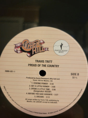 Travis Tritt : Proud Of The Country (12",33 ⅓ RPM,Reissue)