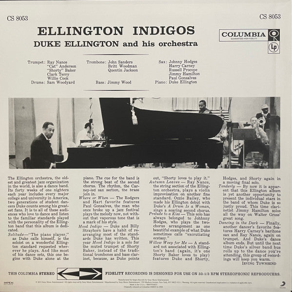 Duke Ellington And His Orchestra : Ellington Indigos (LP,Reissue,Remastered,Repress)