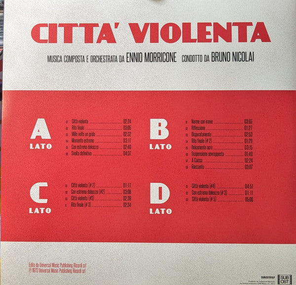 Ennio Morricone : Città Violenta (LP,Album,Limited Edition,Reissue)