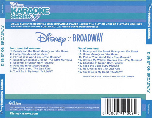 Various : Disney On Broadway (CD+G, Album)