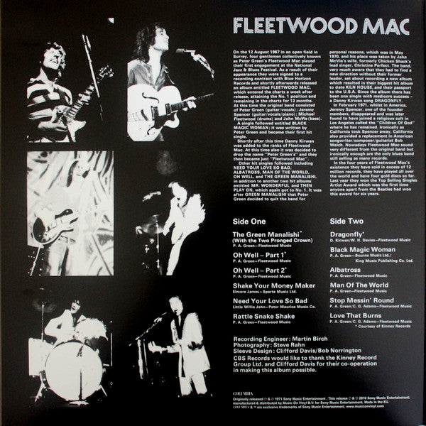 Fleetwood Mac : Fleetwood Mac's Greatest Hits (LP,Compilation,Reissue)