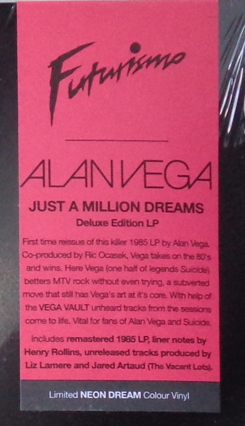 Alan Vega : Just A Million Dreams (LP, Album, Ltd, RE, RM, Yel)