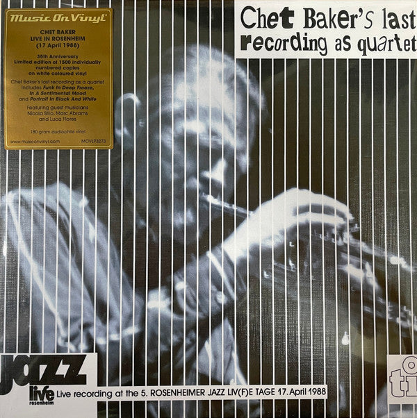 Chet Baker : Chet Baker's Last Recording As Quartet (LP,Album,Limited Edition,Numbered,Reissue,Stereo)