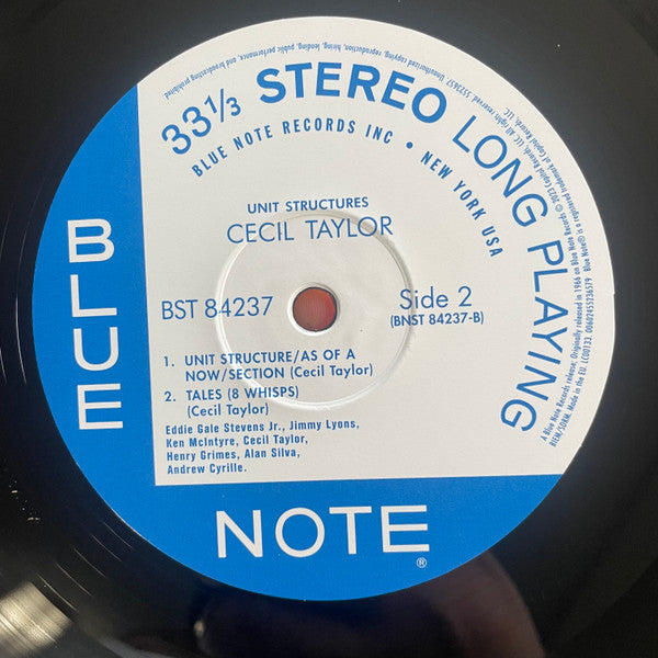 Cecil Taylor : Unit Structures (LP,Album,Reissue,Stereo)