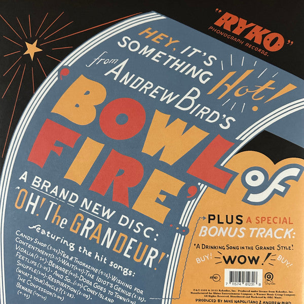 Andrew Bird's Bowl Of Fire : Oh! The Grandeur (LP,Etched,Reissue,Stereo)