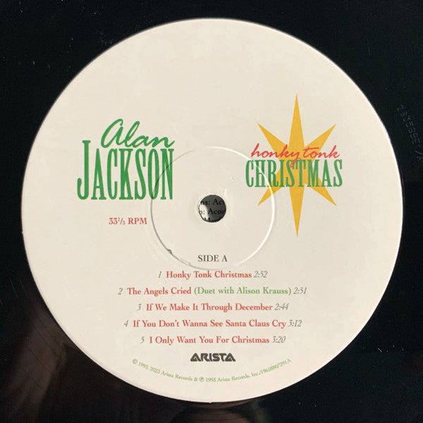 Alan Jackson (2) : Honky Tonk Christmas (LP, Album, RE)