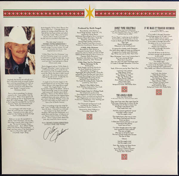 Alan Jackson (2) : Honky Tonk Christmas (LP, Album, RE)