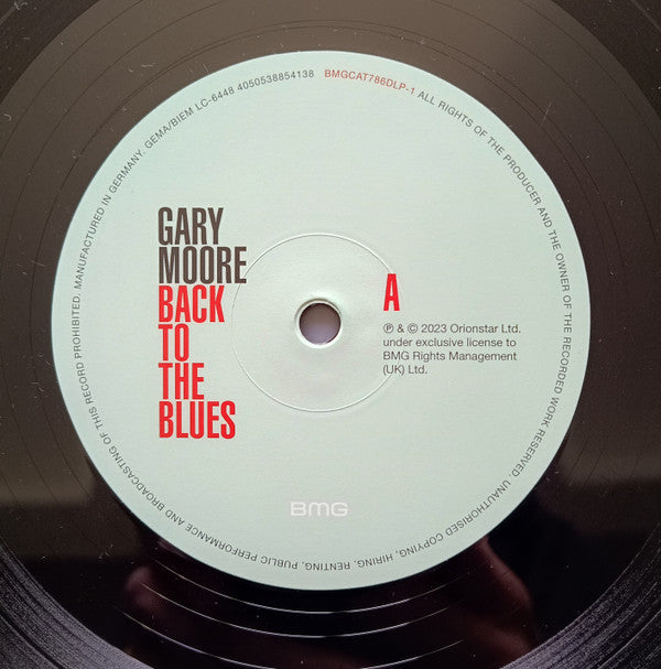 Gary Moore : Back To The Blues (LP,Album,Reissue)