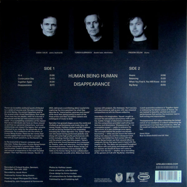 Human Being Human : Disappearance (LP, Album)