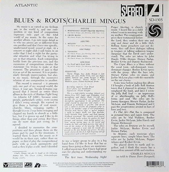 Charles Mingus : Blues & Roots (12",45 RPM,Album,Reissue,Remastered,Stereo)