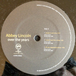 Abbey Lincoln : Over The Years (LP,Album,Reissue)