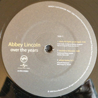 Abbey Lincoln : Over The Years (LP,Album,Reissue)