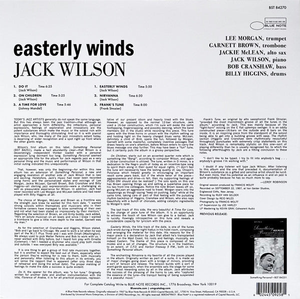 Jack Wilson : Easterly Winds (LP,Album,Reissue,Stereo)