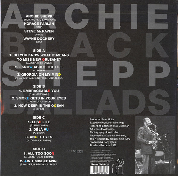 Archie Shepp : Black Ballads (2xLP, Album, Ltd, Num, RE, Tra)