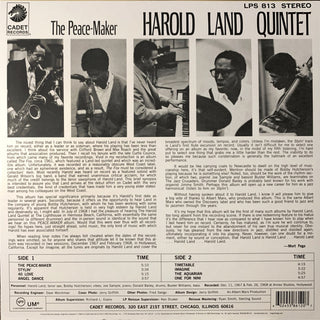 Harold Land Quintet : The Peace-Maker (LP, Album, RE, 180)