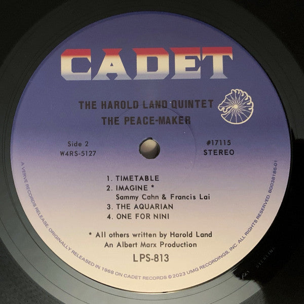 Harold Land Quintet : The Peace-Maker (LP, Album, RE, 180)