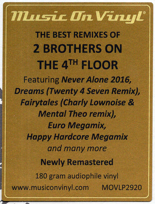 2 Brothers On The 4th Floor Feat. Des'Ray & D-Rock : The Best Remixes (30th Anniversary Vinyl Edition) (LP,Limited Edition,Numbered,Reissue)