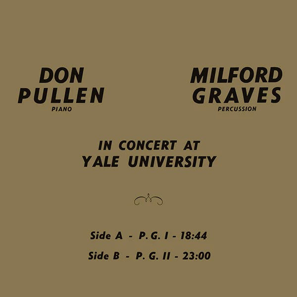 Don Pullen - Milford Graves : In Concert At Yale University (LP, Album, RE)