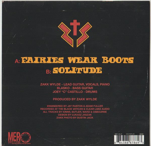 Zakk Sabbath : Fairies Wear Boots (7", Single, Ltd, Gre)