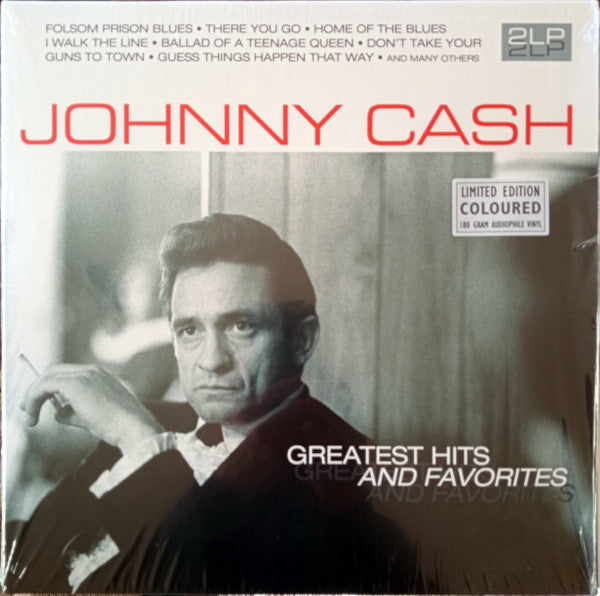 Johnny Cash : Greatest Hits And Favorites (2xLP, Comp, Red)