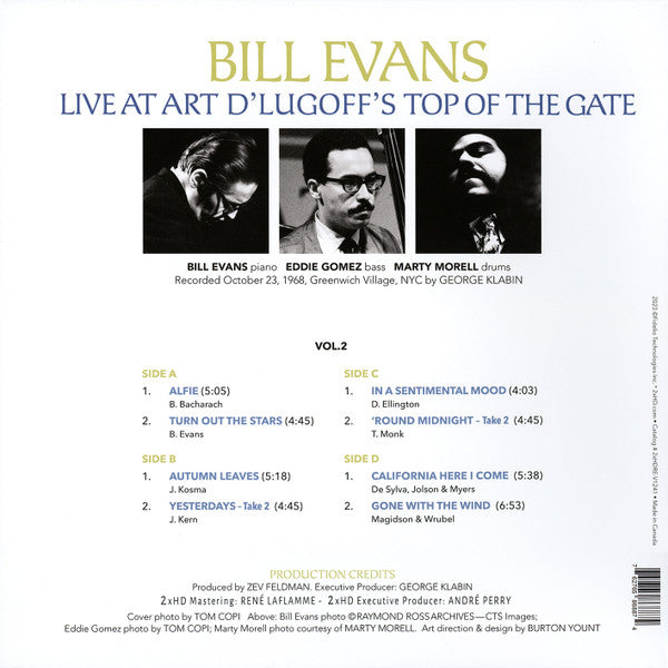 Bill Evans : Live At Art D'Lugoff's Top Of The Gate Vol. 2 (2x12", Album, Dlx)