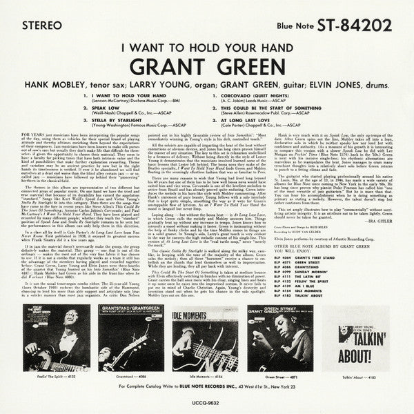 Grant Green : I Want To Hold Your Hand (CD, Album, Ltd, RE, RM, UHQ)