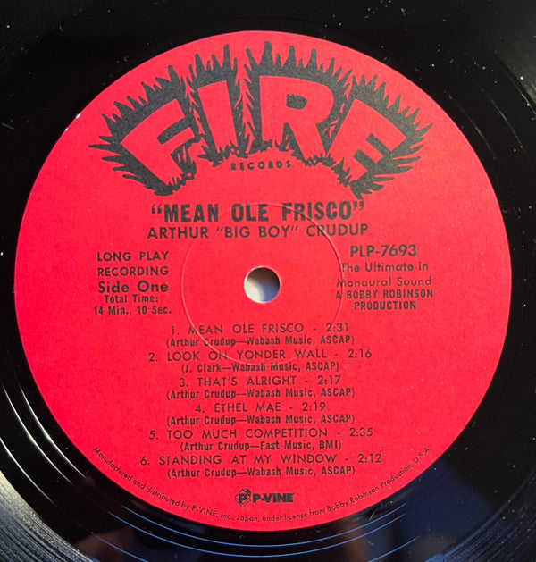 Arthur "Big Boy" Crudup : Mean Ol' Frisco (LP, Album, Mono, Ltd, RE)