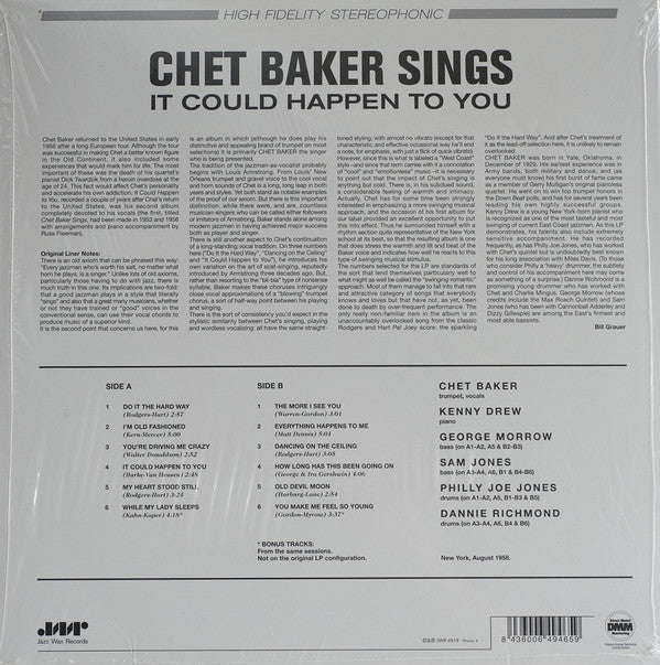 Chet Baker : It Could Happen To You (LP,Album,Remastered,Reissue)