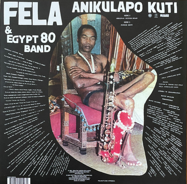 Fela Kuti & Egypt 80 : Original Suffer Head (LP,Album,Reissue,Stereo)