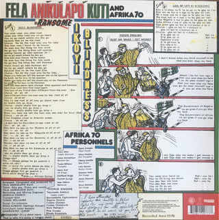 Fela Kuti & Africa 70 : Ikoyi Blindness (LP, Album, RE, Whi)