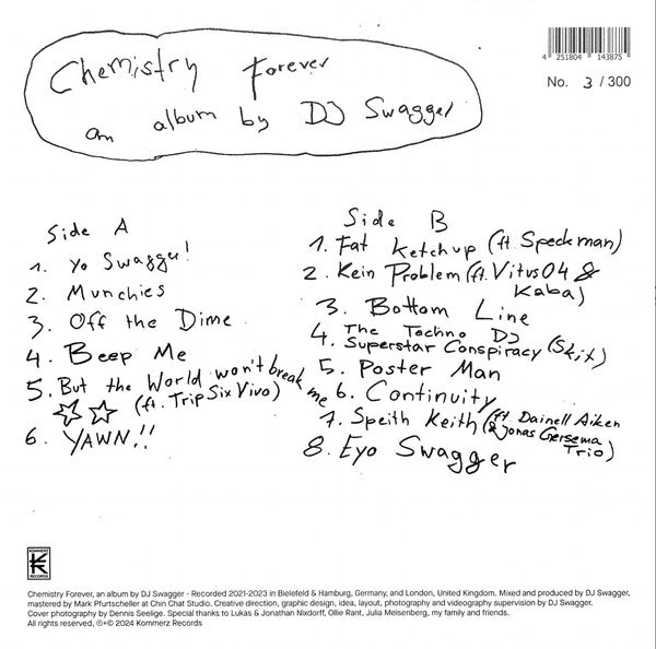 DJ Swagger : Chemistry Forever (LP,Album,Limited Edition,Numbered,Stereo)