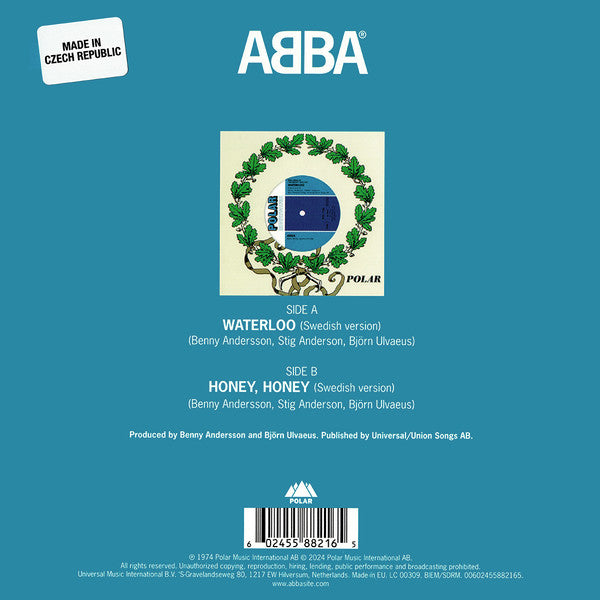 ABBA : Waterloo (Swedish Version) / Honey Honey (Swedish Version) (7",Single,Picture Disc,Reissue)