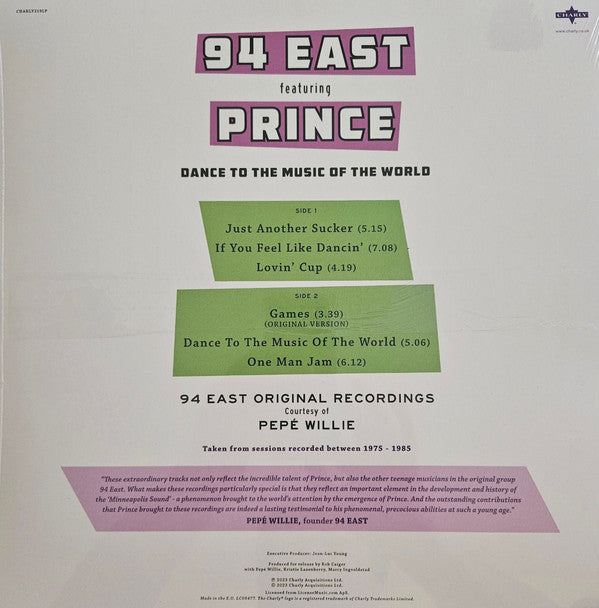 94 East Featuring Prince : Dance To The Music Of The World (LP,Reissue,Remastered)