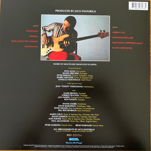 Jaco Pastorius : Invitation (LP,Album,Limited Edition,Reissue)