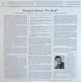 Hampton Hawes : For Real! (LP,Album,Reissue,Stereo)