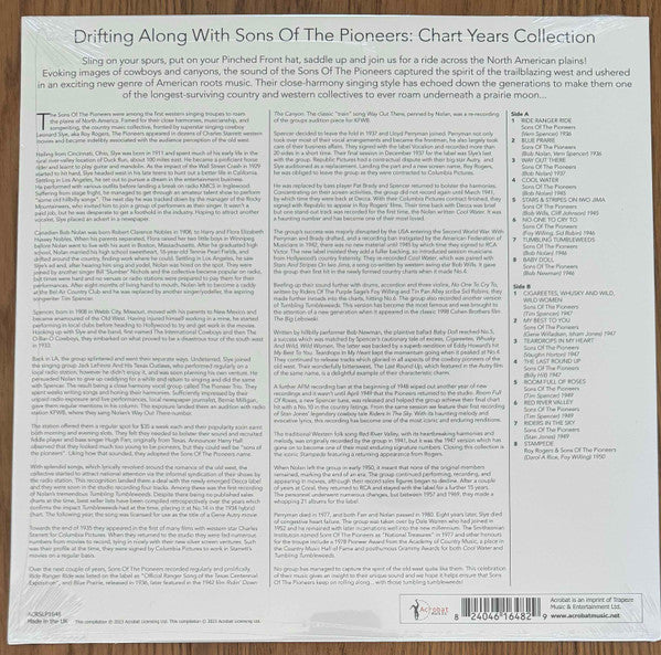 The Sons Of The Pioneers : Drifting Along With Sons Of The Pioneers: Chart Years Collection (LP, Comp)