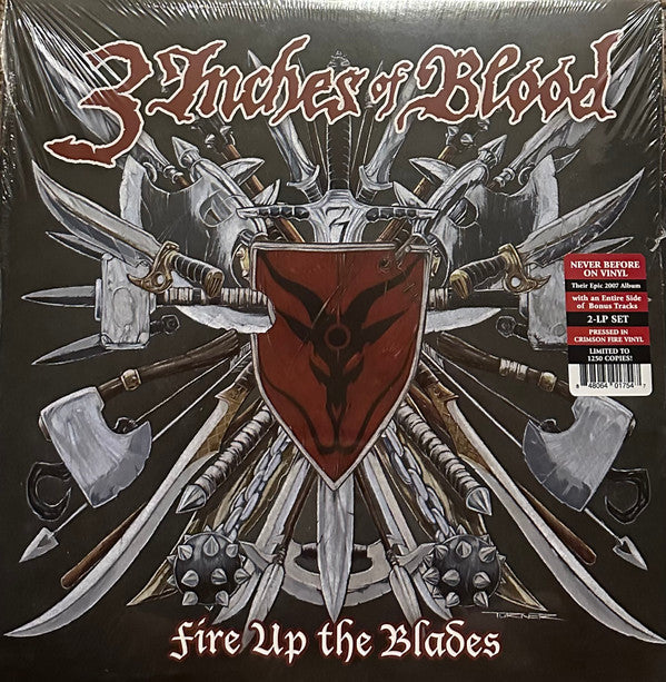 3 Inches Of Blood : Fire Up The Blades (2xLP, Album, Ltd, Cri)