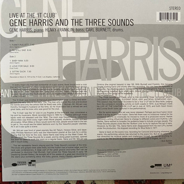 Gene Harris And The Three Sounds : Live At The 'It Club' (LP,Album,Stereo)