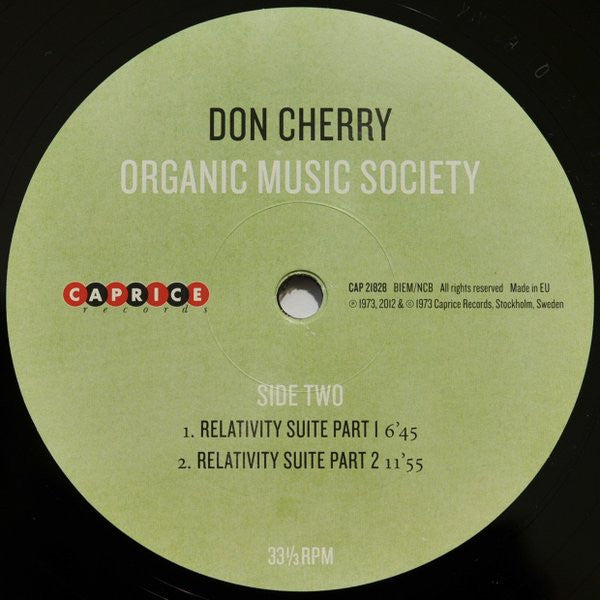 Don Cherry : Organic Music Society (2xLP, Album, RE, RM, Gat)