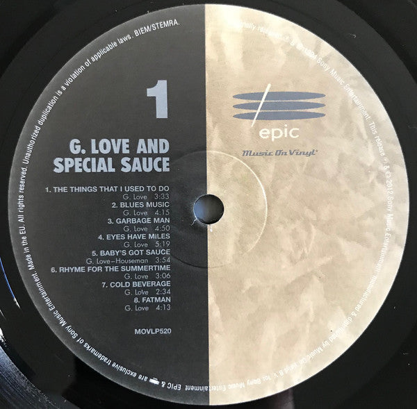 G. Love & Special Sauce : G. Love & Special Sauce (LP, Album, RE, 180)