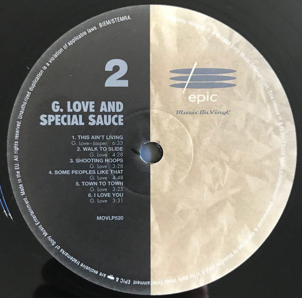 G. Love & Special Sauce : G. Love & Special Sauce (LP, Album, RE, 180)