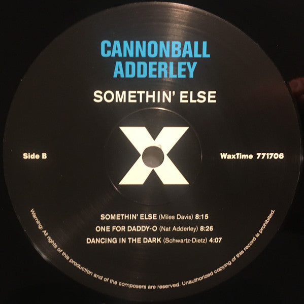 Cannonball Adderley : Somethin' Else (LP, Album, Ltd, RE, RM, 180)