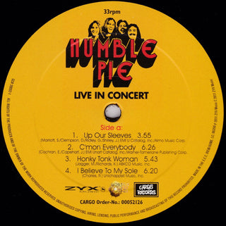 Humble Pie : Live In Concert (LP, Album)