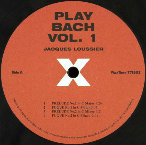 Jacques Loussier / Christian Garros / Pierre Michelot : Play Bach No.1 (LP,Album,Reissue,Remastered,Limited Edition)