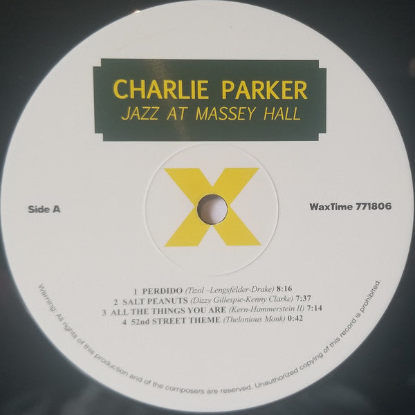 Charlie Parker Featuring Dizzy Gillespie, Bud Powell, Charles Mingus, Max Roach : Jazz At Massey Hall (LP, Album, Ltd, RE, RM, 180)