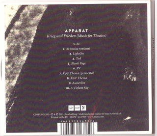 Apparat : Krieg Und Frieden (Music For Theatre) (CD, Album)